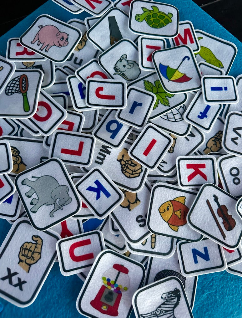 Alphabet Bundle Deal. 104 pcs / Alphabet letters, sign language, objects (A-Z) .