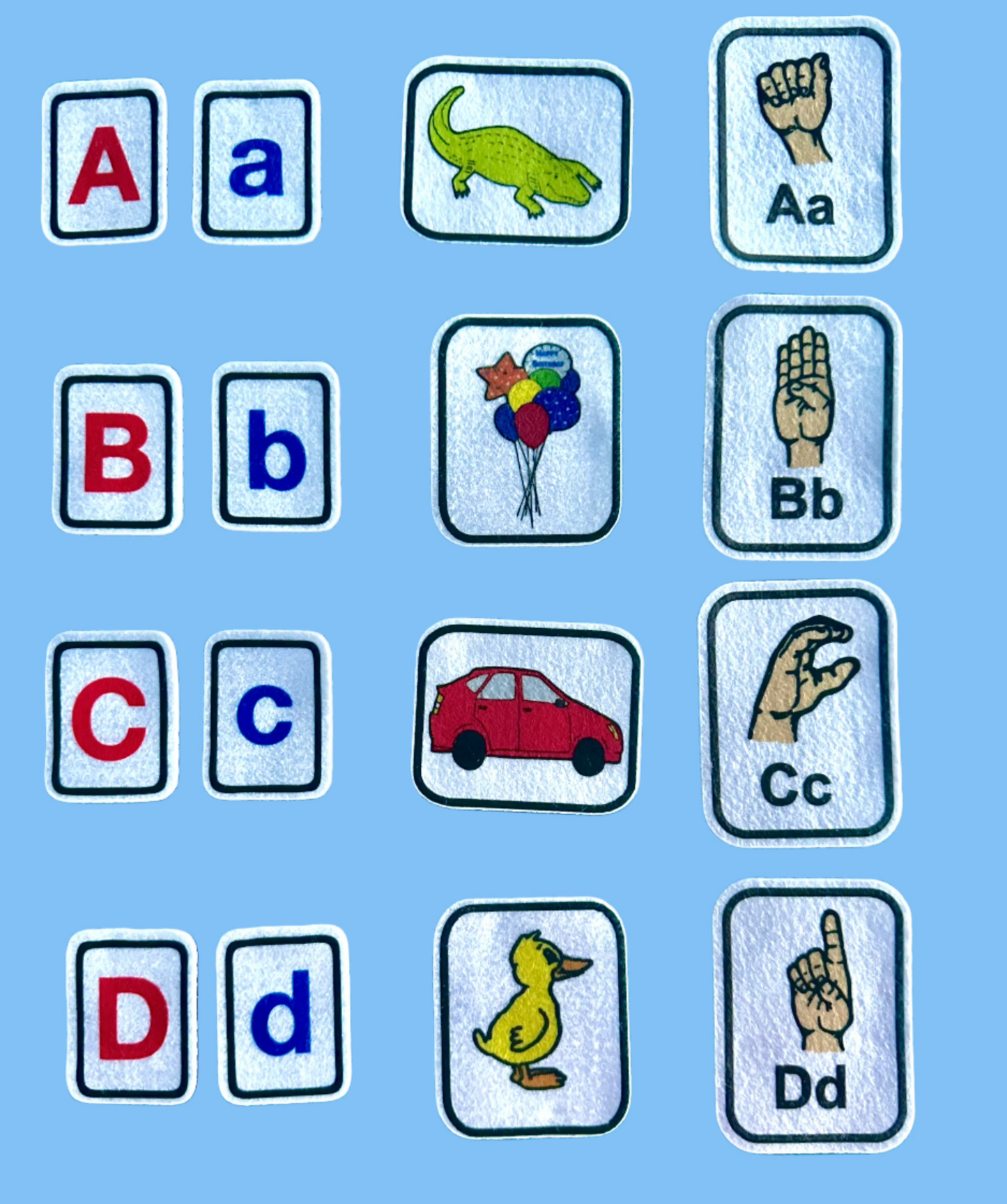 Alphabet Bundle Deal. 104 pcs / Alphabet letters, sign language, objects (A-Z) .