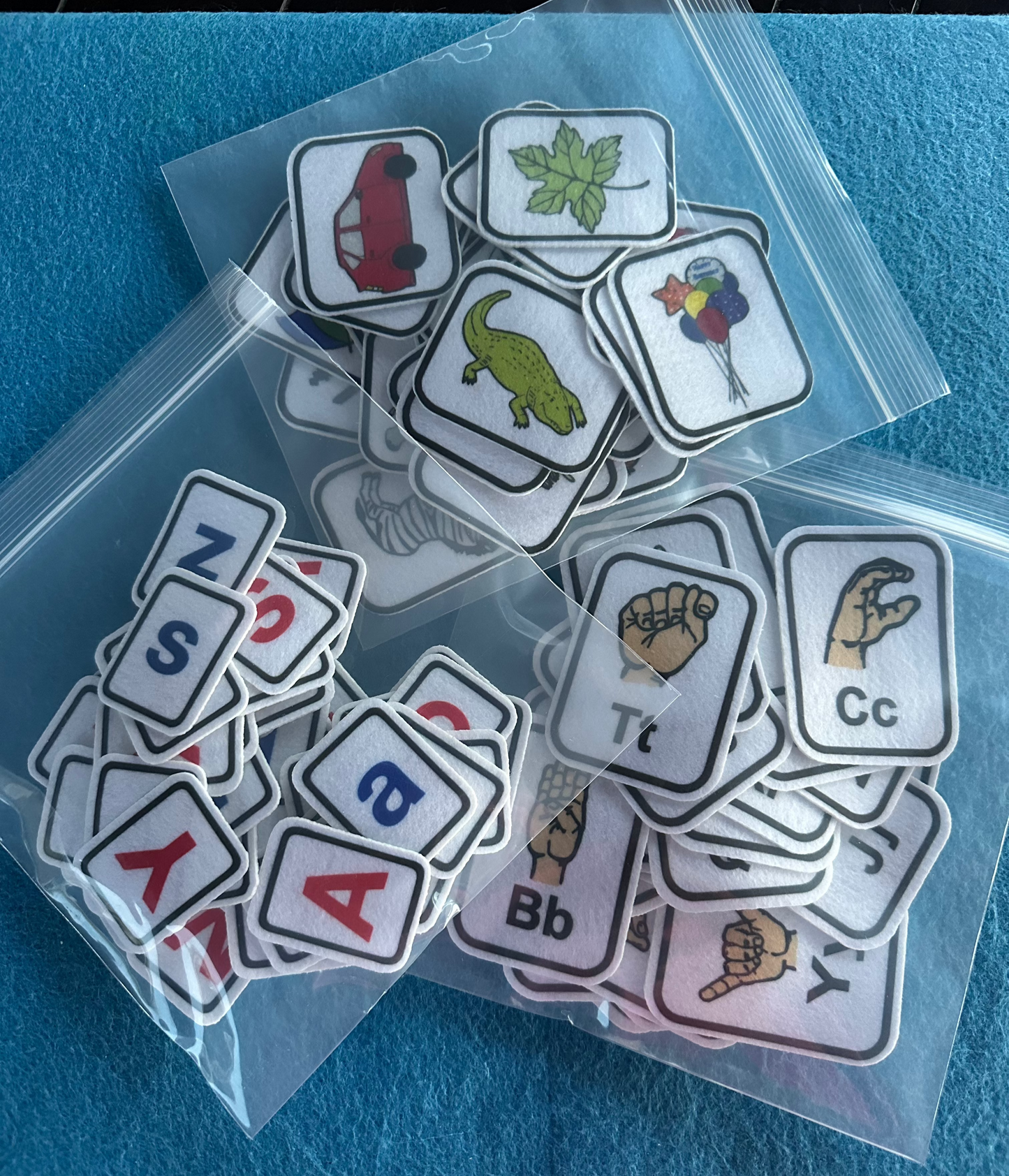 Alphabet Bundle Deal. 104 pcs / Alphabet letters, sign language, objects (A-Z) .
