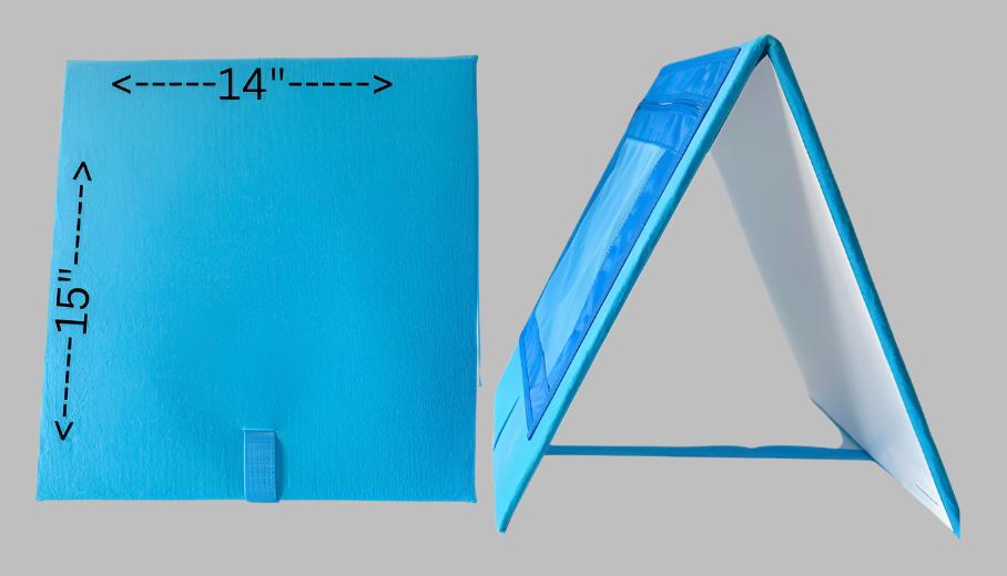 Single Sided Felt Board with Storage Pocket  14"x15"