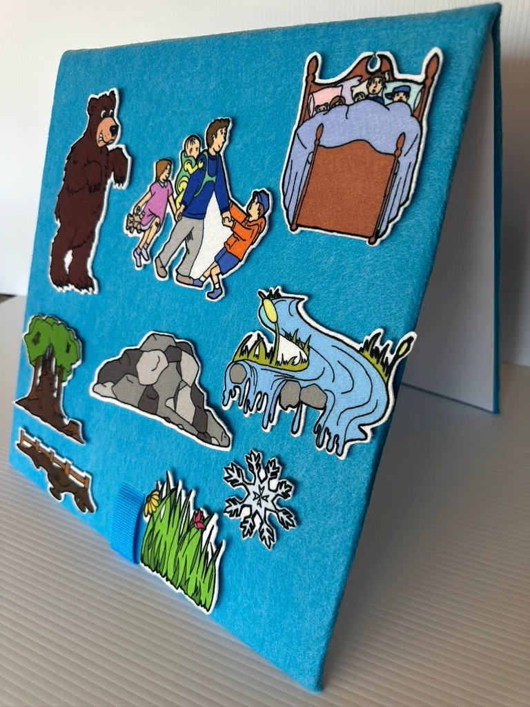 Single Sided Felt Board with Storage Pocket  14"x15"