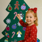 Felt Christmas Tree 41" tall-  (with 22 felt ornaments) * DIY OPTION *